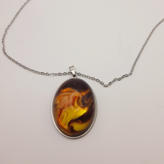 Oval Resin Pendant
