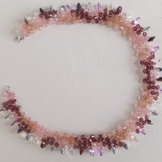 Crystal beaded necklace handmade