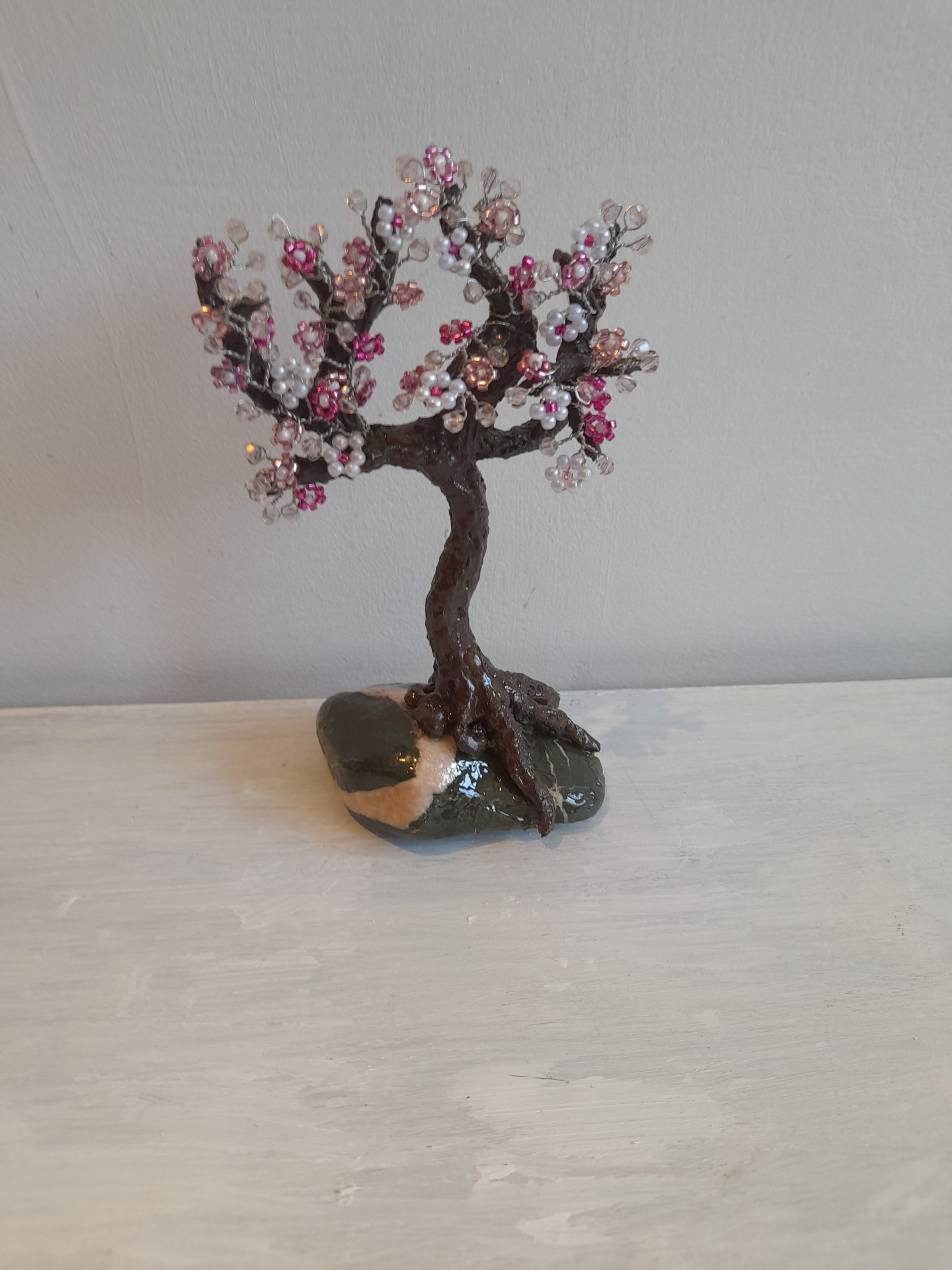Pink Rock Bead Tree
