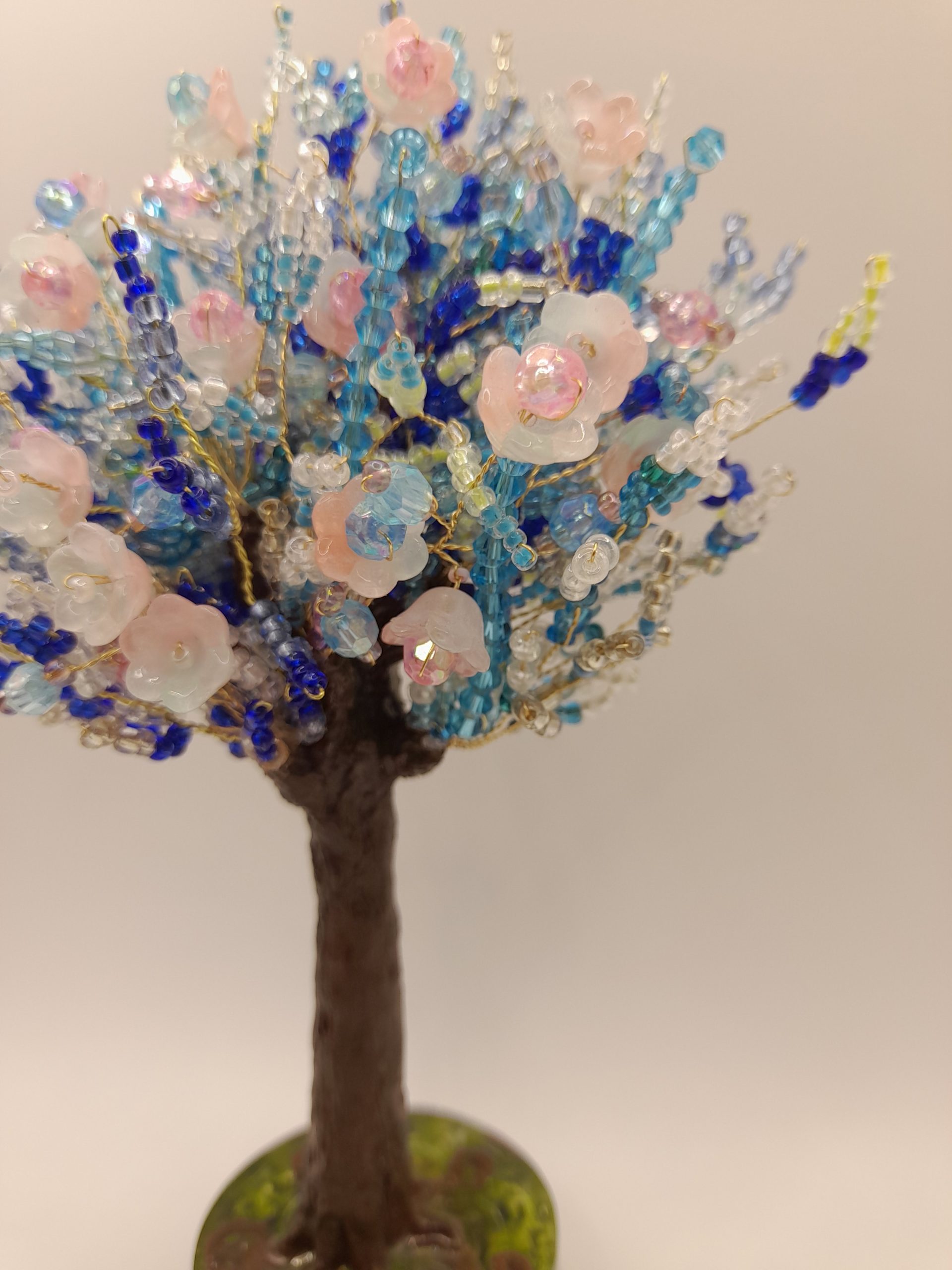 Blue Flowery Bead Tree