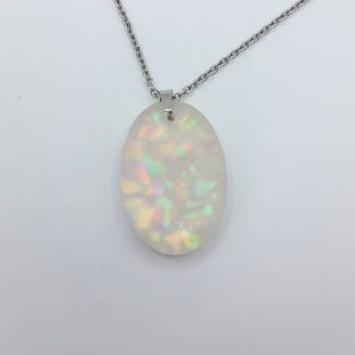 Faux Opal Glow Pendant
