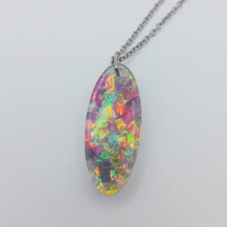 Iridescent Pendant Necklace