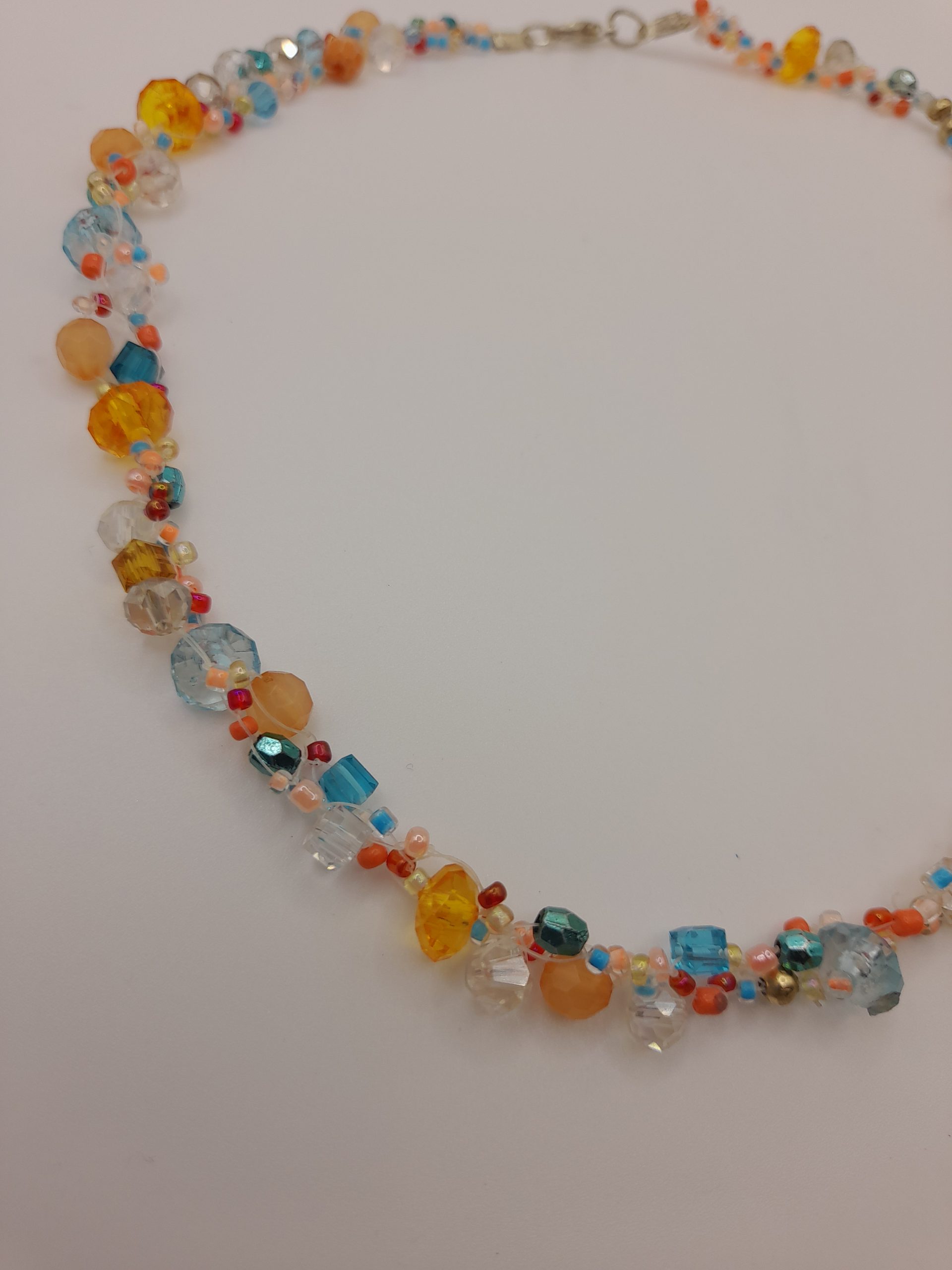 Handmade Bead & Crystal Necklace - Image 2