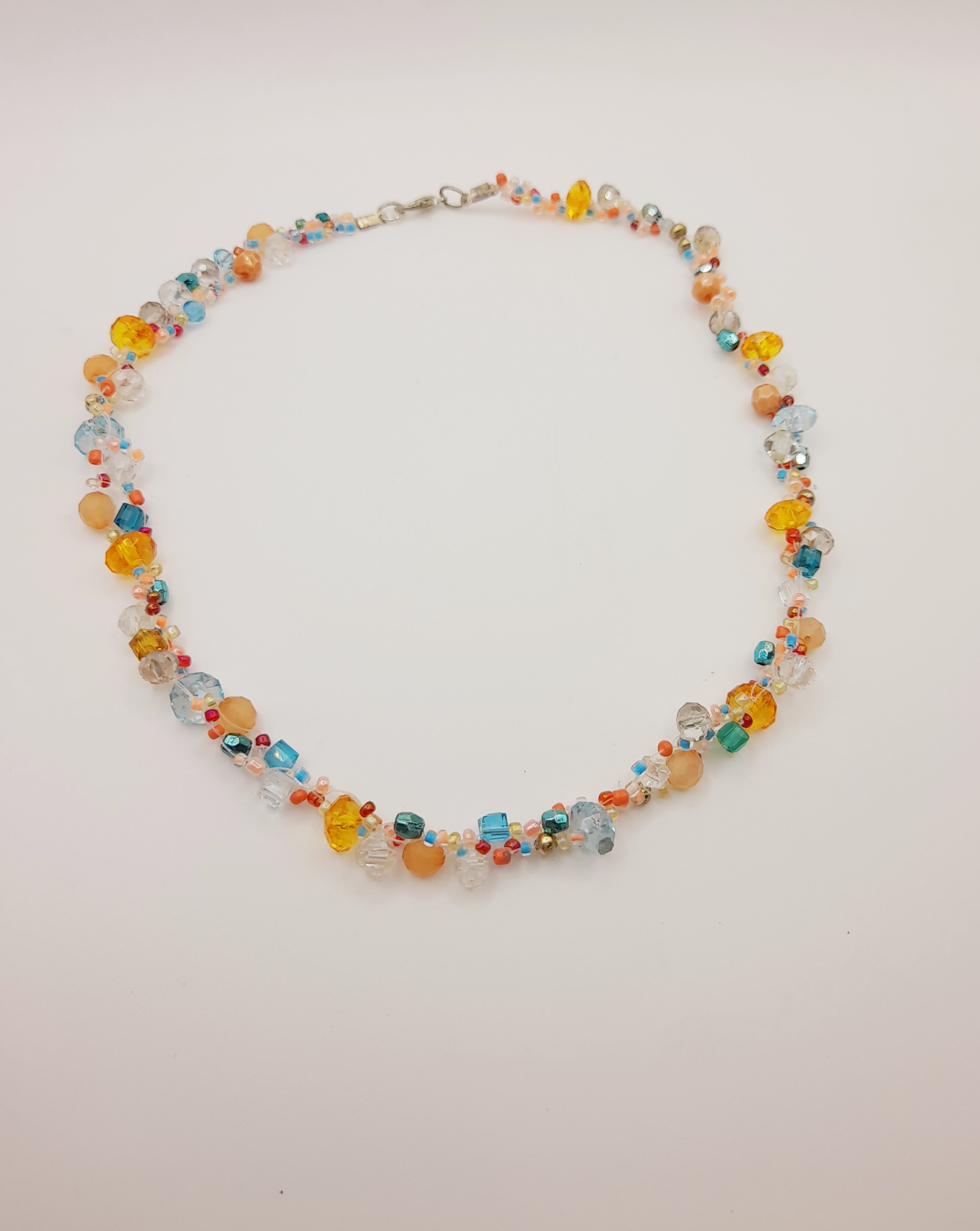 Handmade Bead & Crystal Necklace