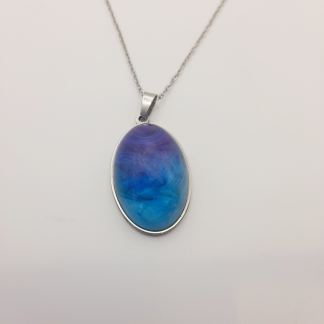 Ocean Shimmer Pendant stainless steel necklace