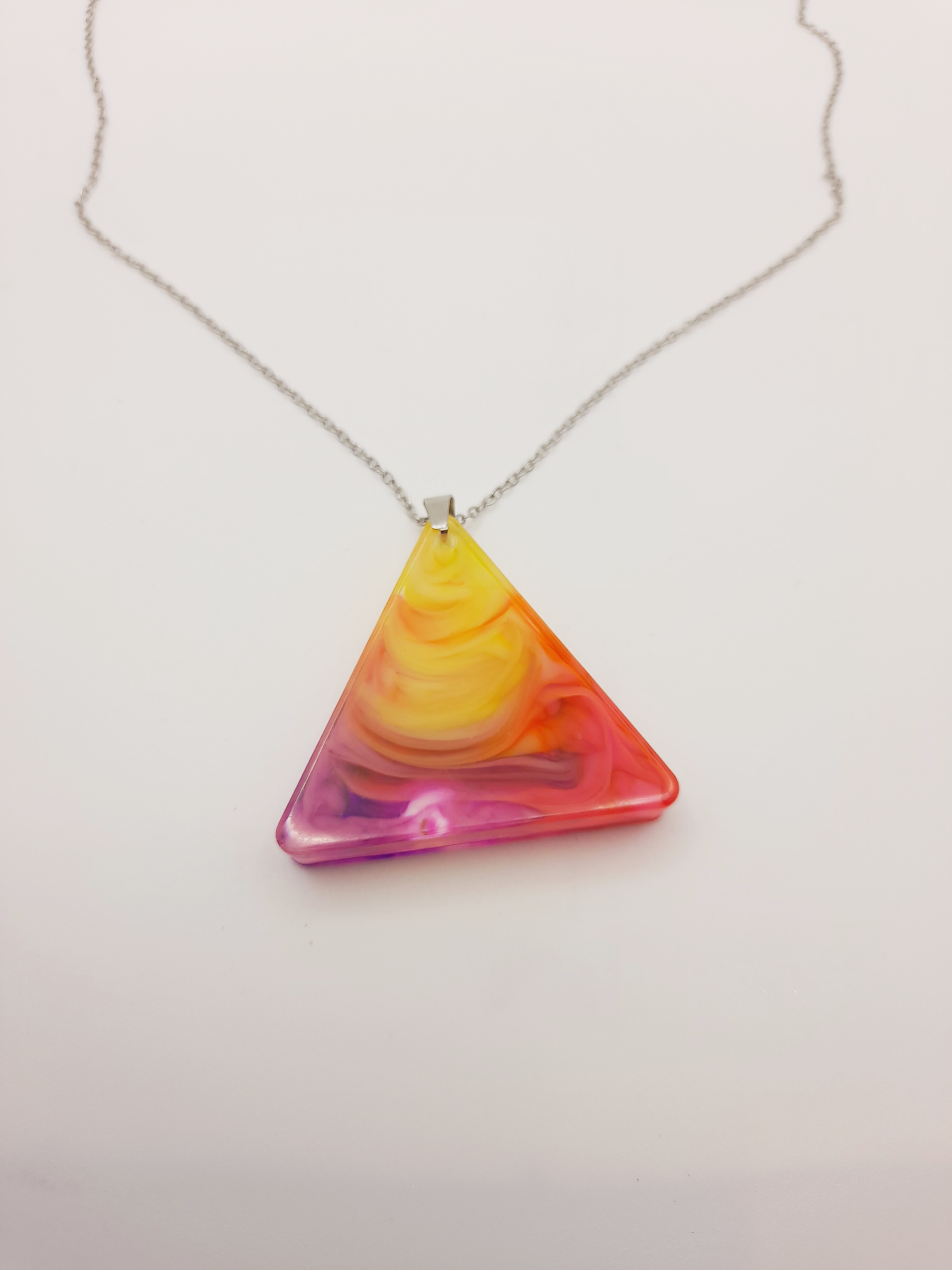 Colour Shift Resin Pendant Necklace