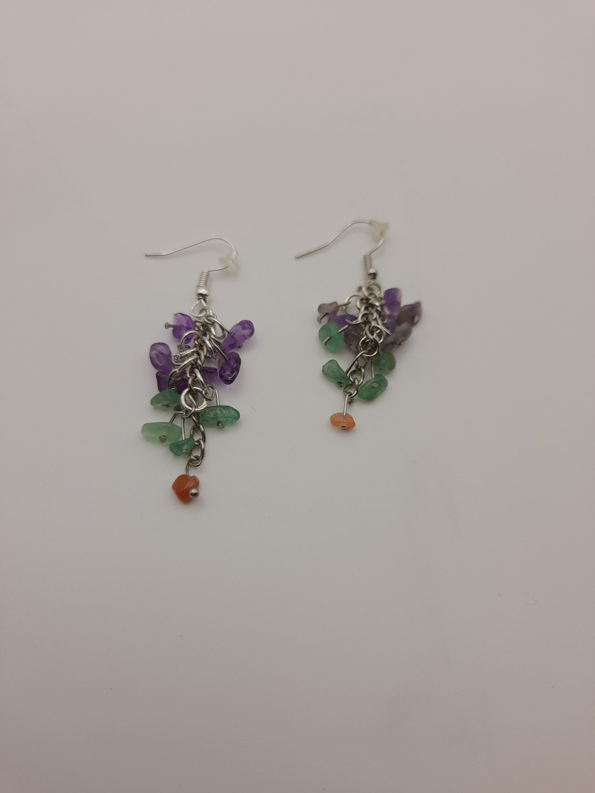 Vibrant Gem Cluster Earrings - Image 3