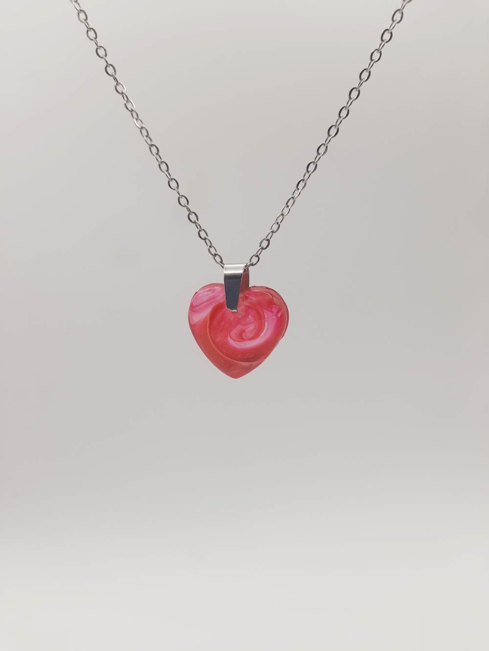 Dimensional Pink Heart Pendant