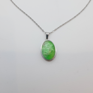 Summer Petri Pendant and Stainless Steel Necklace