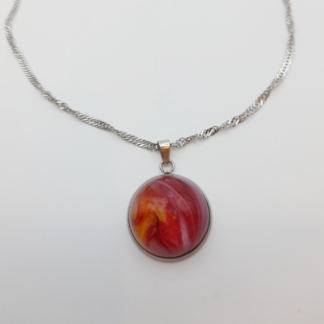 Summer Punch Pendant on a Stainless Steel Necklace